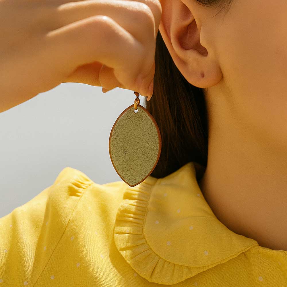 handmade ceramic earrings from hamedan | persian clay jewelry handmade ceramic earrings from hamedan | persian clay jewelry