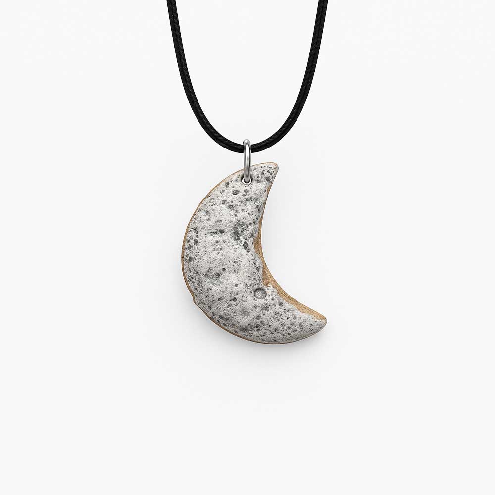 handmade ceramic moon necklace handmade ceramic moon necklace